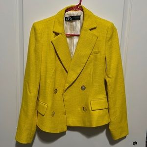 Zara Yellow Blazer size M